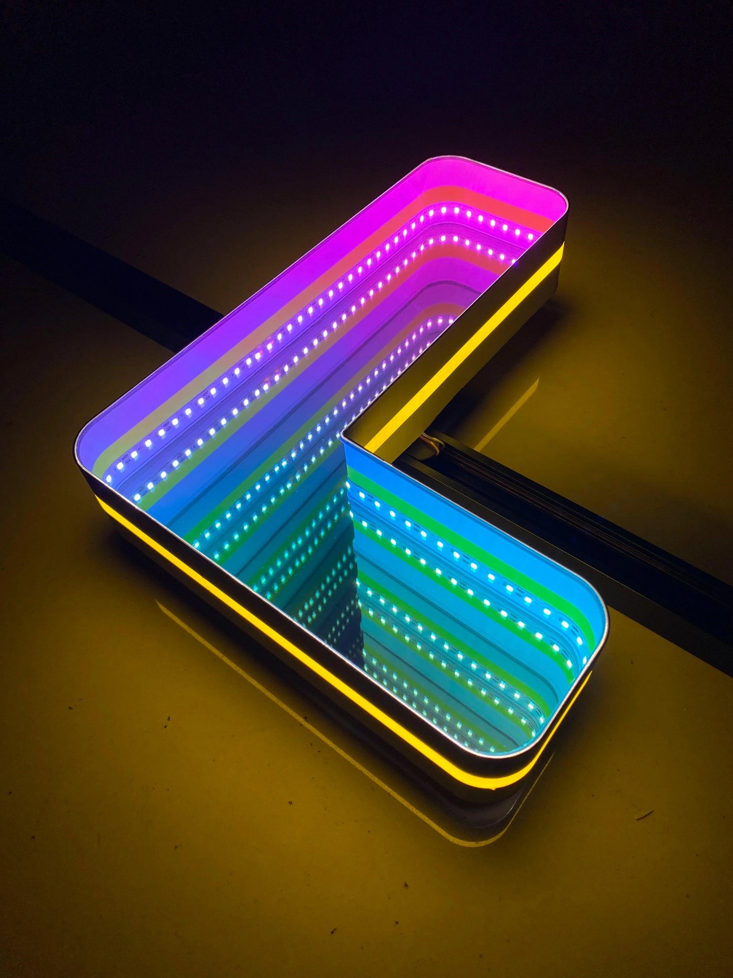 Stocked Infinity Mirror 3D Letters, Uppercase letters, Perfect for Restaurant, Market, Bar, Hotel Decor