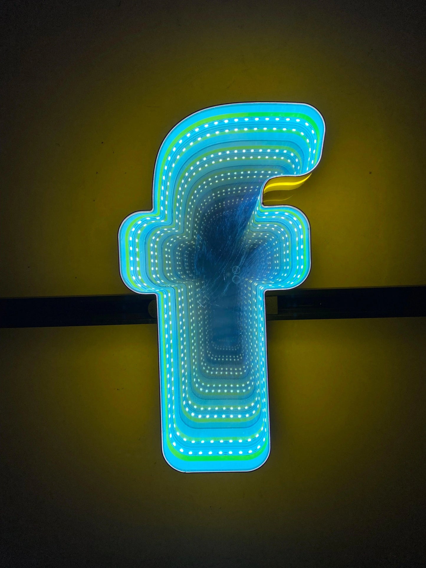Stocked Infinity Mirror 3D Letter, Lowercase Letters Led Neon Sign, Perfect for Restaurant, Market, Bar, Hotel Decor