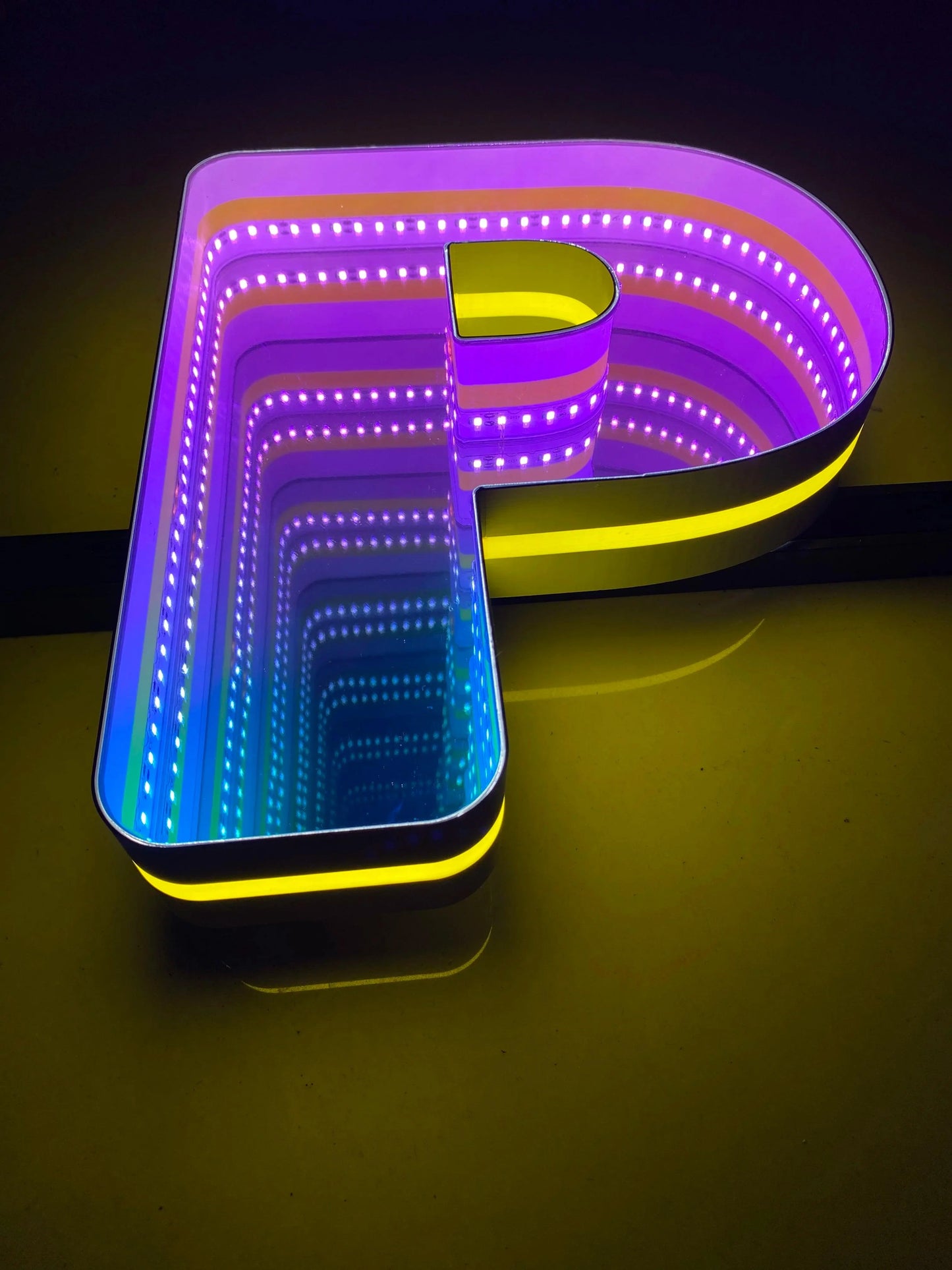 Stocked Infinity Mirror 3D Letters, Uppercase letters, Perfect for Restaurant, Market, Bar, Hotel Decor