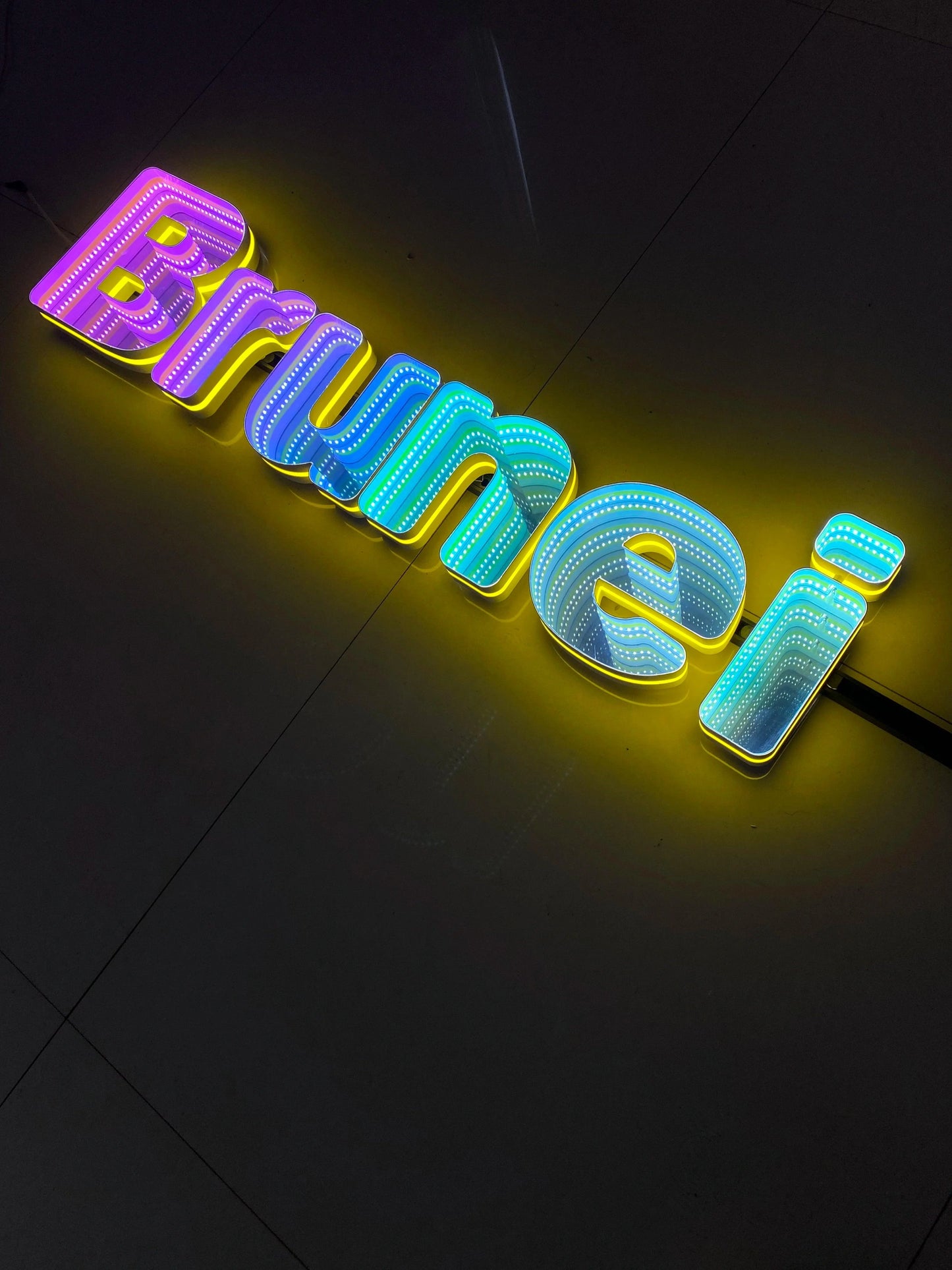 Stocked Infinity Mirror 3D Letters, Uppercase letters, Perfect for Restaurant, Market, Bar, Hotel Decor