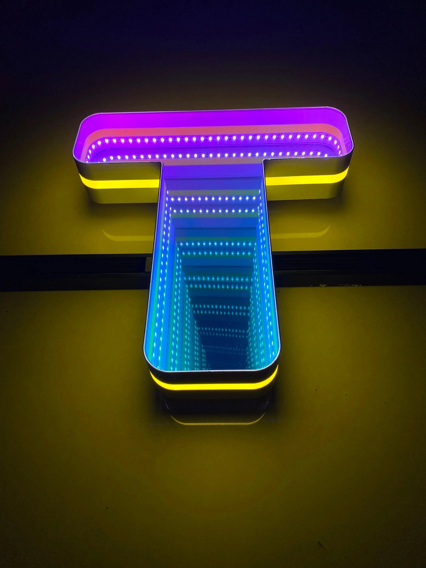 Stocked Infinity Mirror 3D Letters, Uppercase letters, Perfect for Restaurant, Market, Bar, Hotel Decor