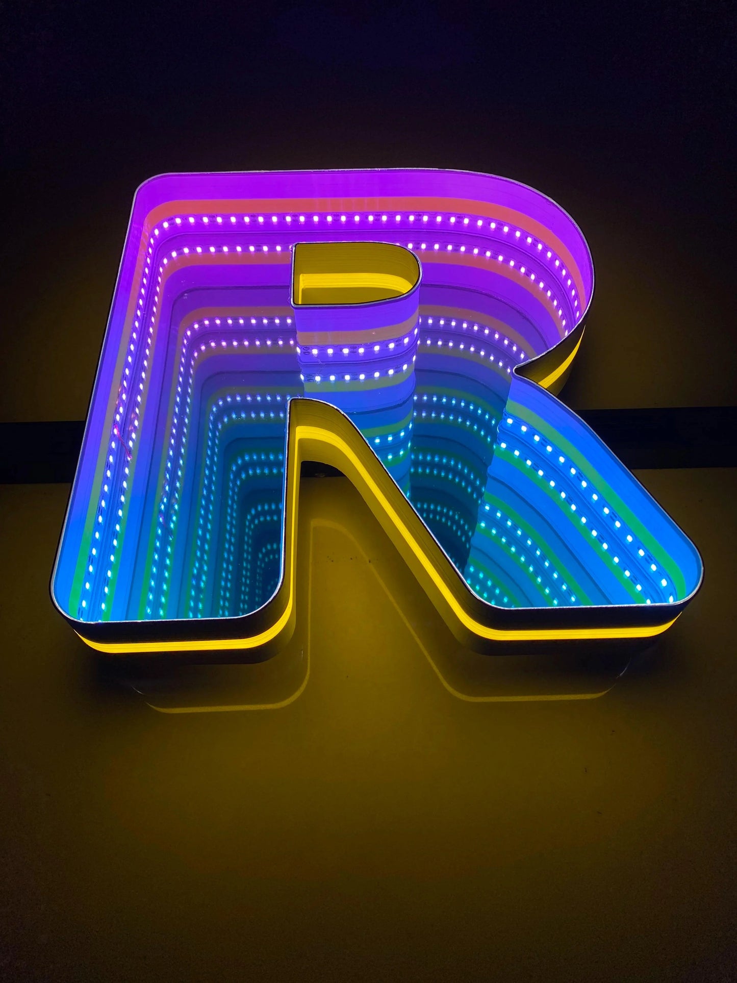 Stocked Infinity Mirror 3D Letters, Uppercase letters, Perfect for Restaurant, Market, Bar, Hotel Decor