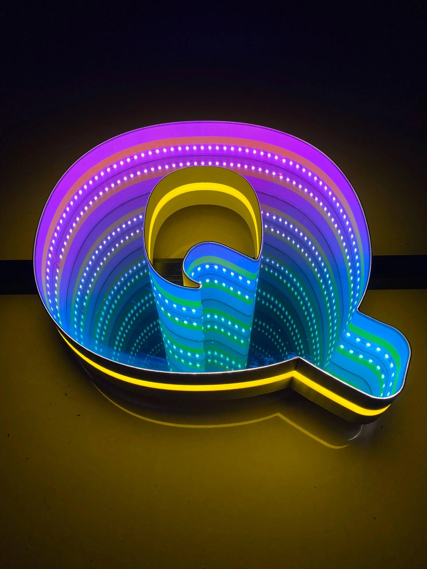 Stocked Infinity Mirror 3D Letters, Uppercase letters, Perfect for Restaurant, Market, Bar, Hotel Decor