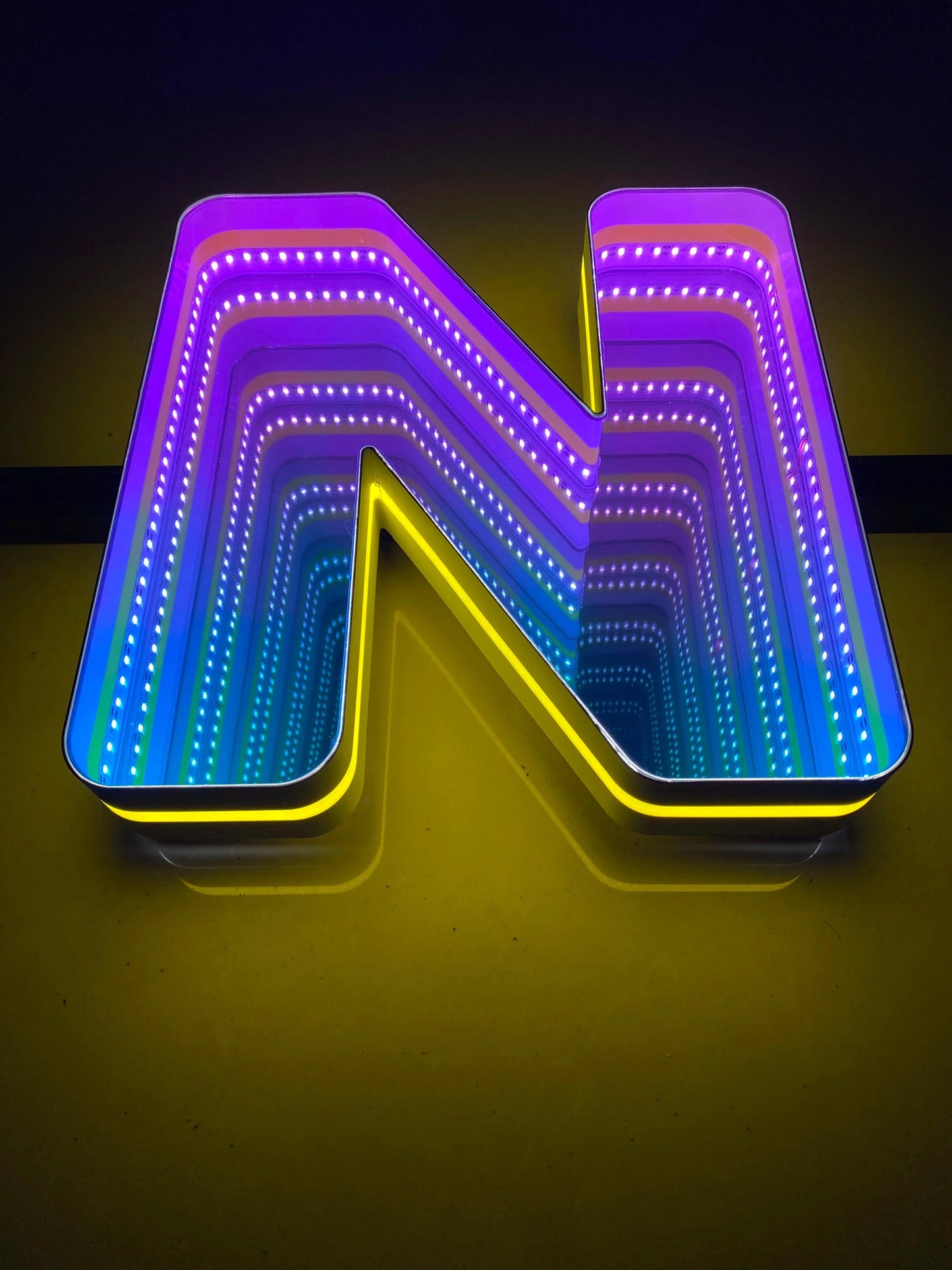 Stocked Infinity Mirror 3D Letters, Uppercase letters, Perfect for Restaurant, Market, Bar, Hotel Decor