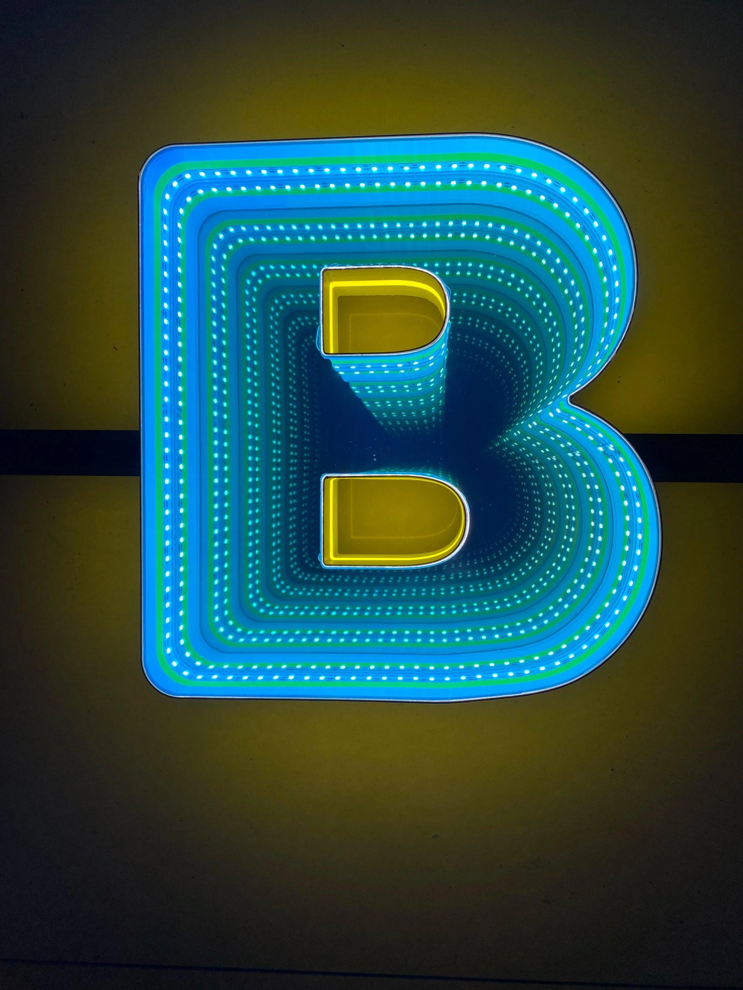 Stocked Infinity Mirror 3D Letters, Uppercase letters, Perfect for Restaurant, Market, Bar, Hotel Decor