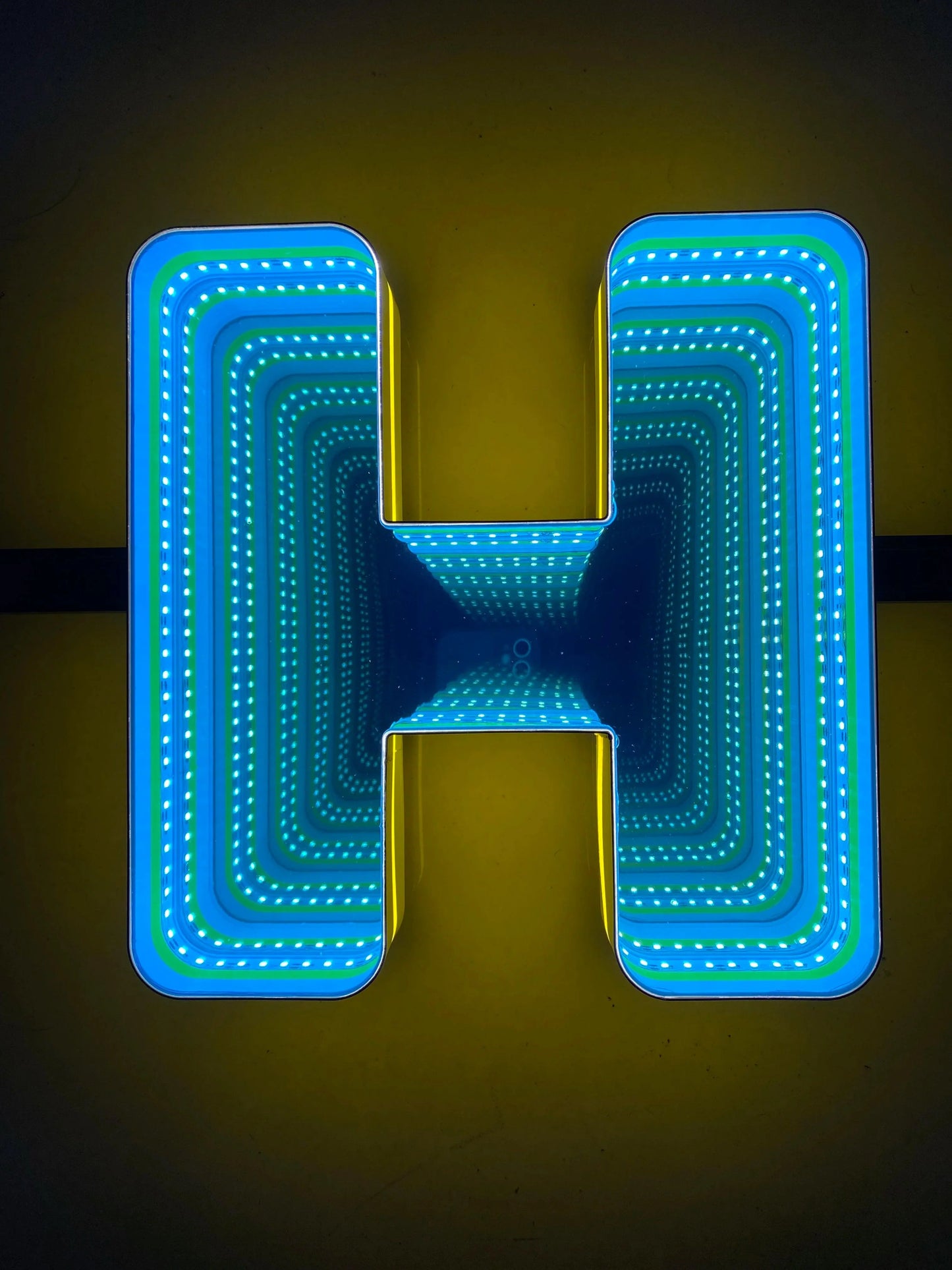 Stocked Infinity Mirror 3D Letters, Uppercase letters, Perfect for Restaurant, Market, Bar, Hotel Decor