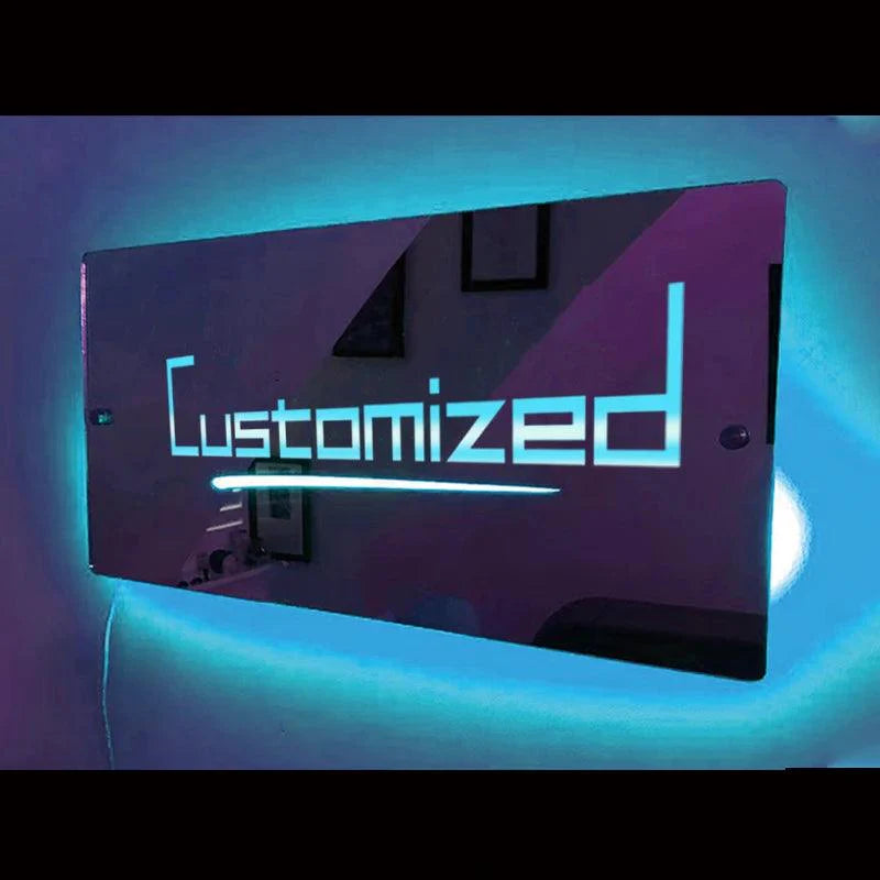 Mirror Light Personalised Words Acrylic Mirror Wall Decor LED Light Wall Custom Name Neon Sign Anniversary Gift Room Decorations