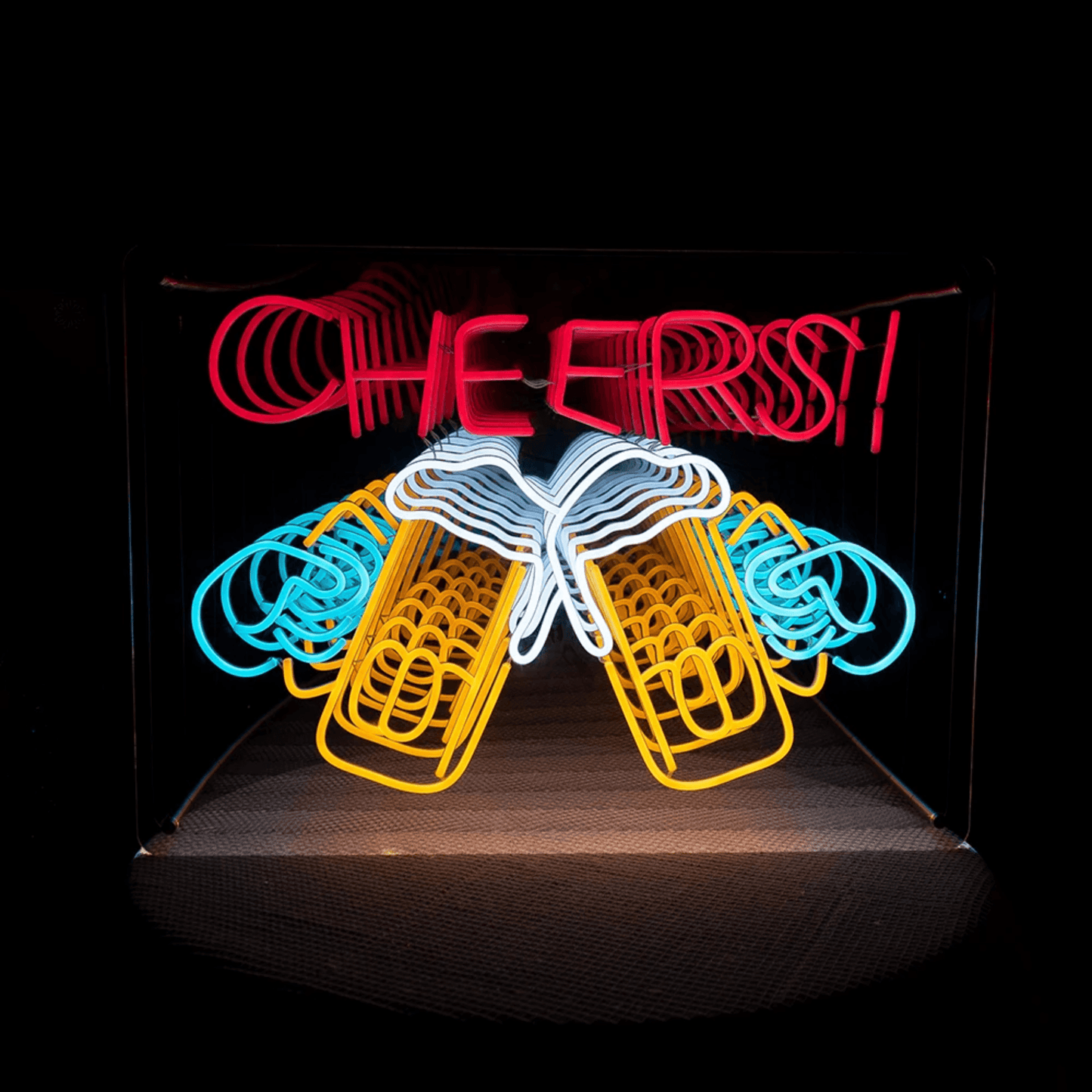 Cheers Magic Mirror Neon Sign