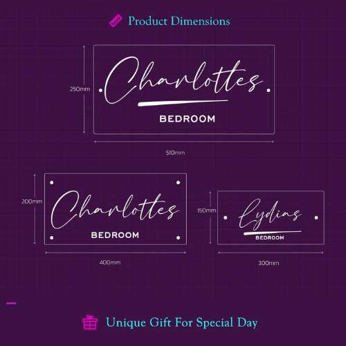 Custom Letter Wall Mirror Monogram Family neonsign