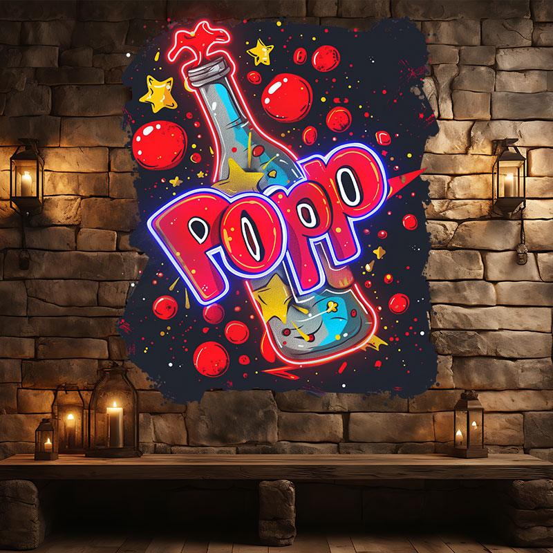 Festive atmosphere POP wine bottle LED neon neon signs  light - Red Bubble Decoration Light | Creative Home, Party, Celebration Gifts