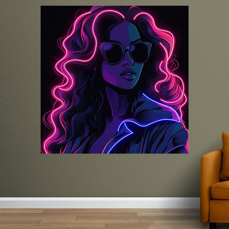 Diablo Style Fashion Girl Neon signs Light - Sunglasses shaped LED decorative light, cool light suitable for bedrooms, bars and creative spaces