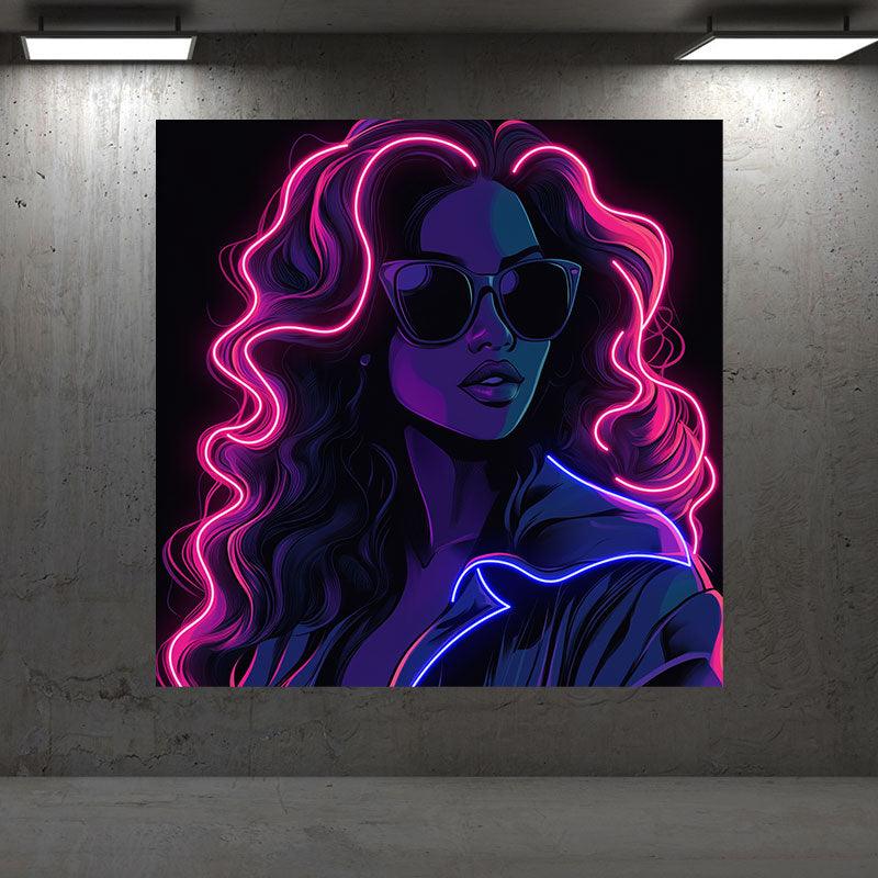 Diablo Style Fashion Girl Neon signs Light - Sunglasses shaped LED decorative light, cool light suitable for bedrooms, bars and creative spaces
