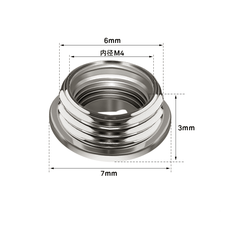 Embedded nut Double thread 3D sign Installation accessary