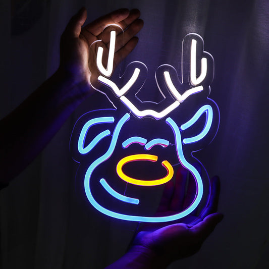 reindeer neon sign, led neon flex sign,custom-made designs for neon signs