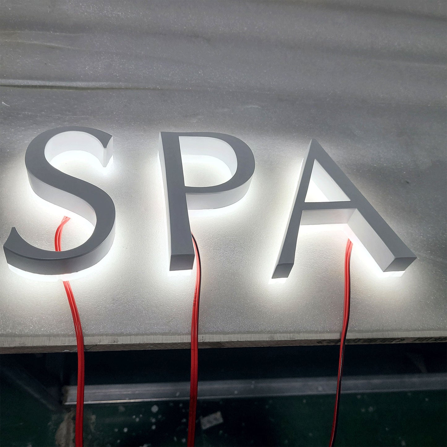 Custom Led Business Sign Back Lighted Advertising Channel Letters Comapny Logo 3D Backlit Electronic Sign