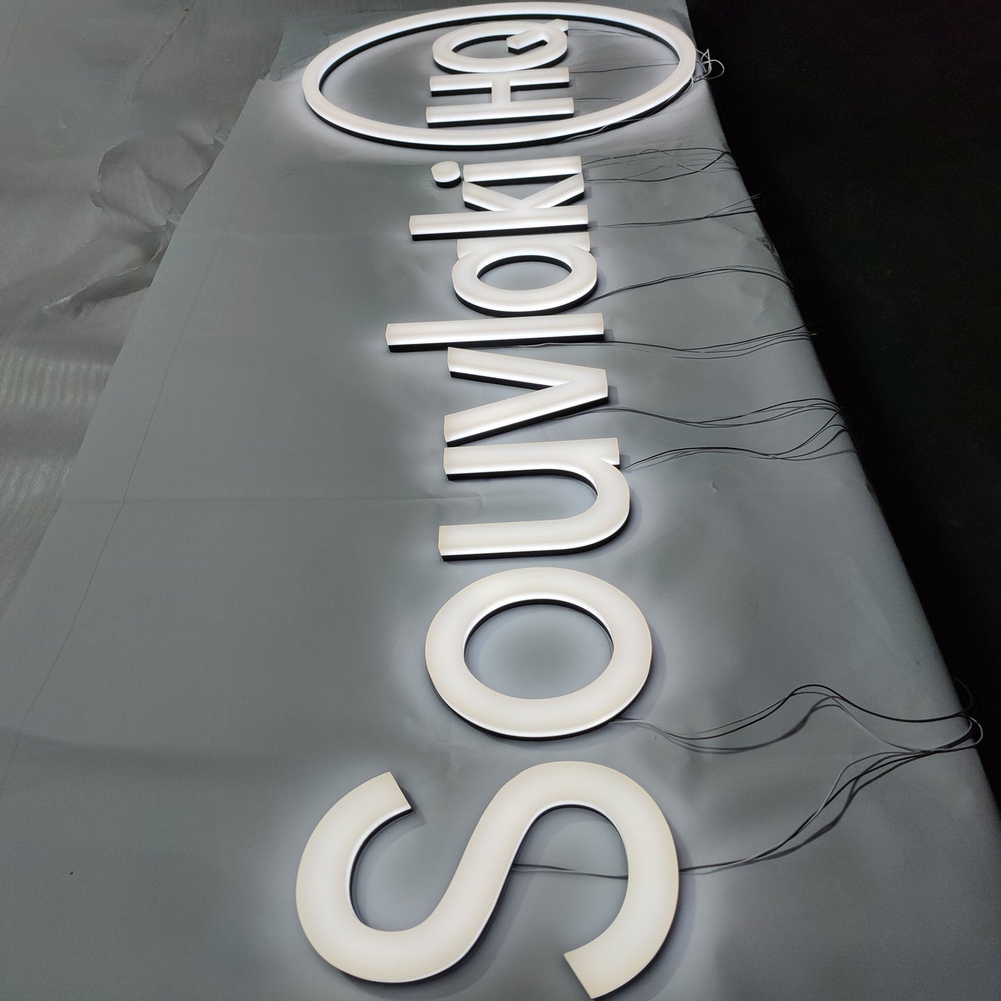 Custom Led 3d Acrylic Letter Sign Advertising Face and Side Lit Signage For Interior Display Shop Sign