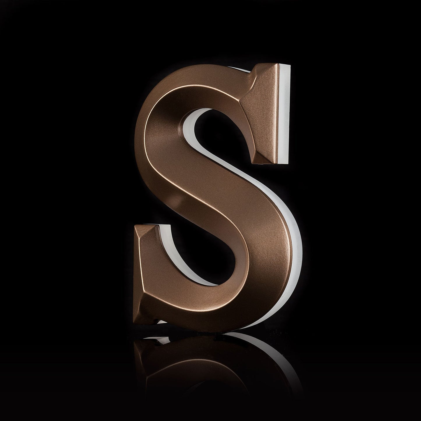 Metal Backlit Alphabet Lettering Signs Advertising Halo Lit Letters with Beveled Face