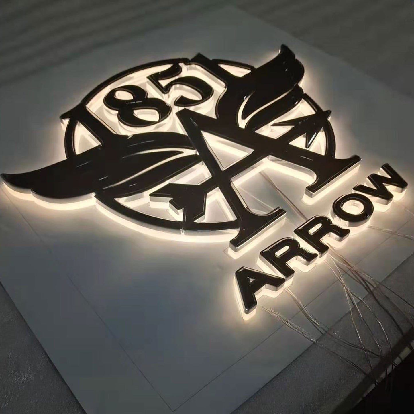 3d Illuminated Channel Signs Letters Custom Led Backlight Acrylic Sign Stainless Steel Channel Letters