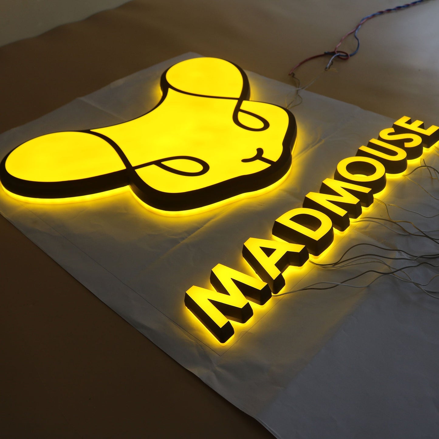 Waterproof led acrylic letters plastic frontlit business signs backlit commercial letters signage