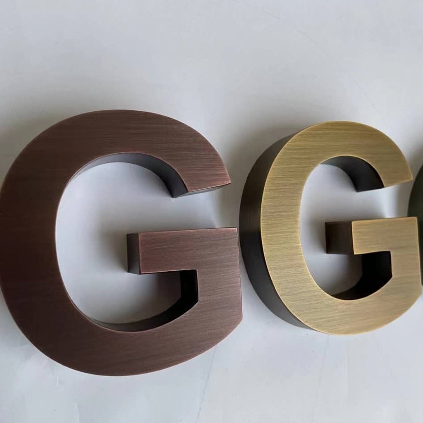 Custom Bronze Copper Letters Signage Antique Brushed Shop Signs Metal Letters And Numbers Door Logo Signage