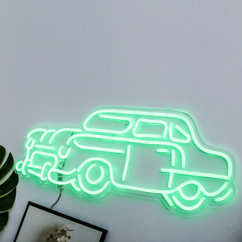 Green lighting car neon sign, led neon sign board,flex neon sign for kids room