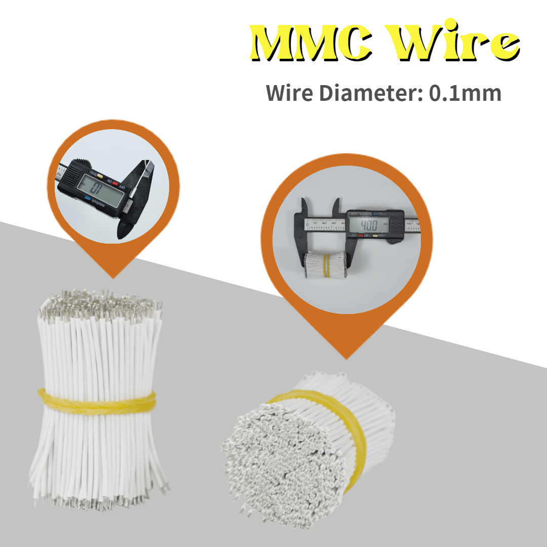 MMC wire 40mm length White
