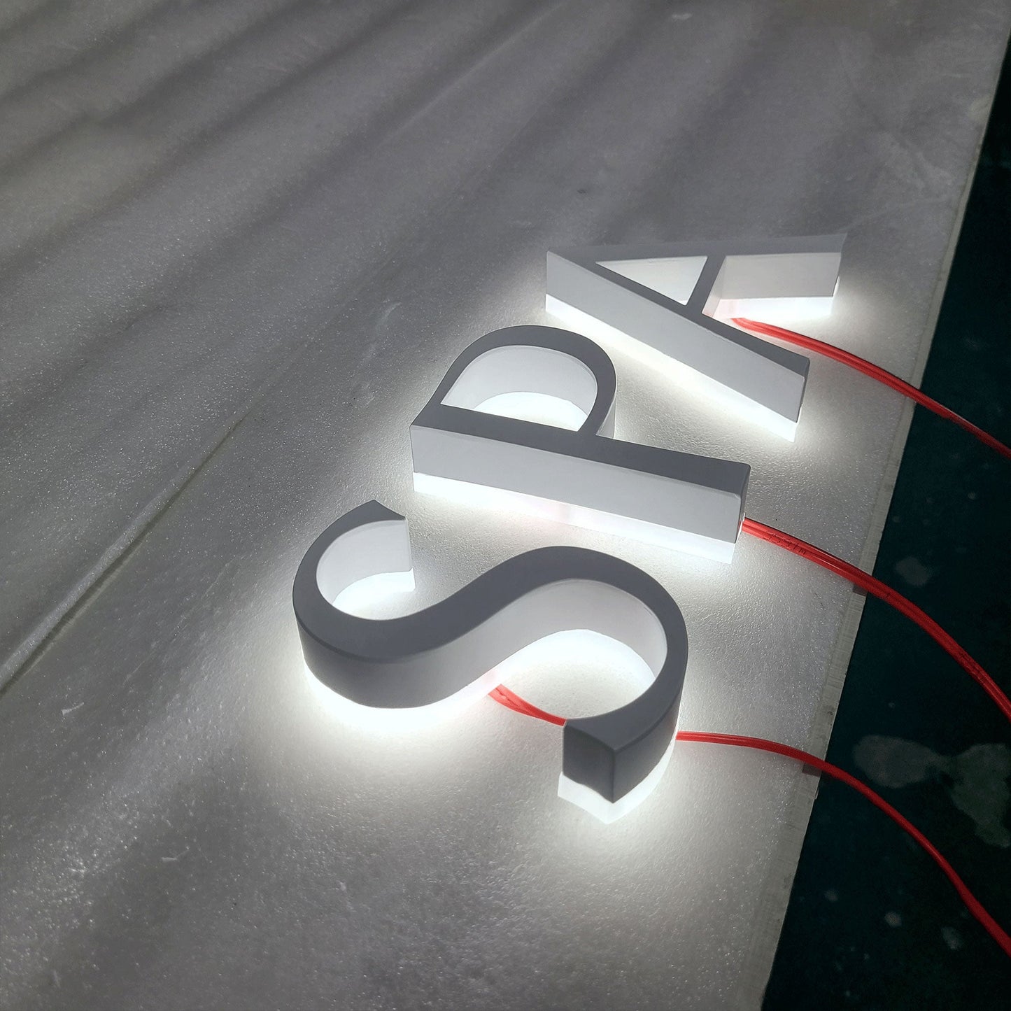 Custom Led Business Sign Back Lighted Advertising Channel Letters Comapny Logo 3D Backlit Electronic Sign