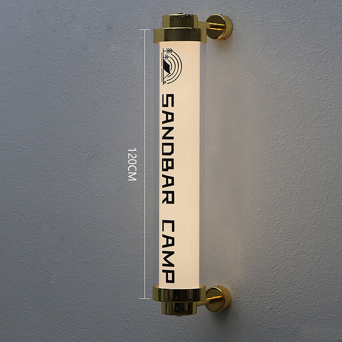 Custom Round Tube Waterproof Acrylic Lightbox Led Full-Lit Restaurant Sign with Logo Printed