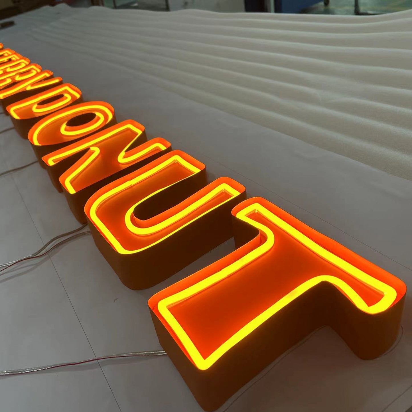Waterproof led business signs custom flexible neon lights with metal channel decorative led neon signs