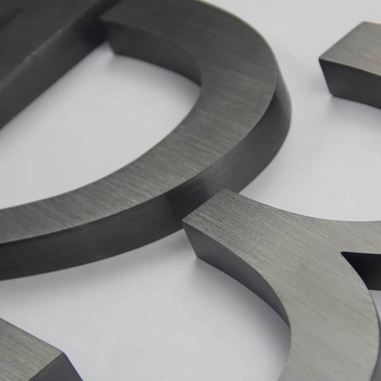 Customized Stainless Steel Letters Brushed Metal Channel Letters Indoor House Number Sign