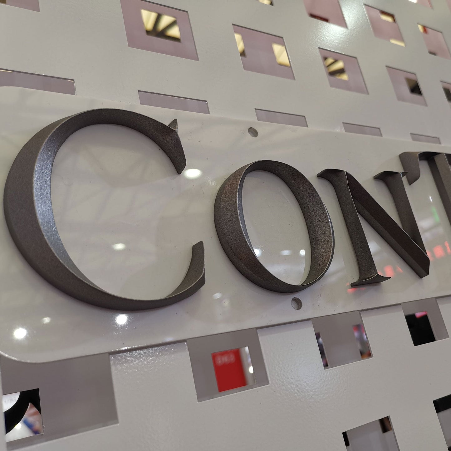 Indoor signs store 3D stainless steel letters bob illuminated letter signs beveled face finish