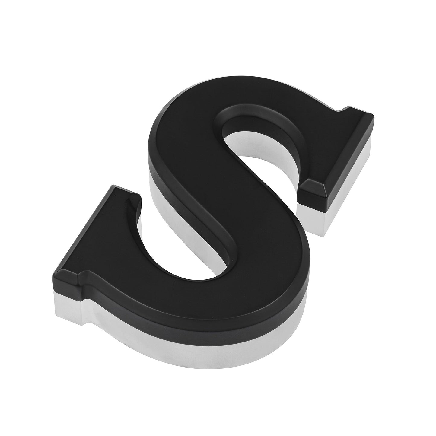 Lighted Stainless Steel Fabricated Channel Letter Back Illuminated 3d Business Store Led Signs