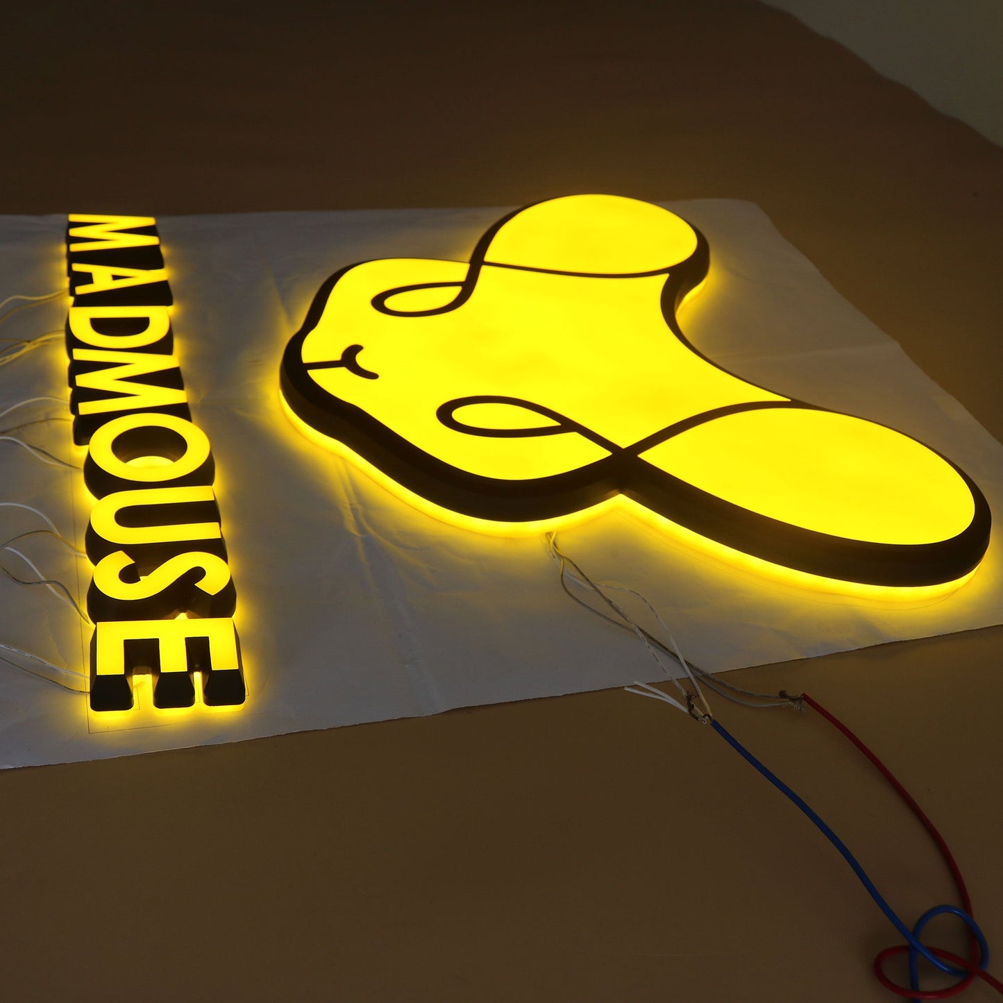 Waterproof led acrylic letters plastic frontlit business signs backlit commercial letters signage