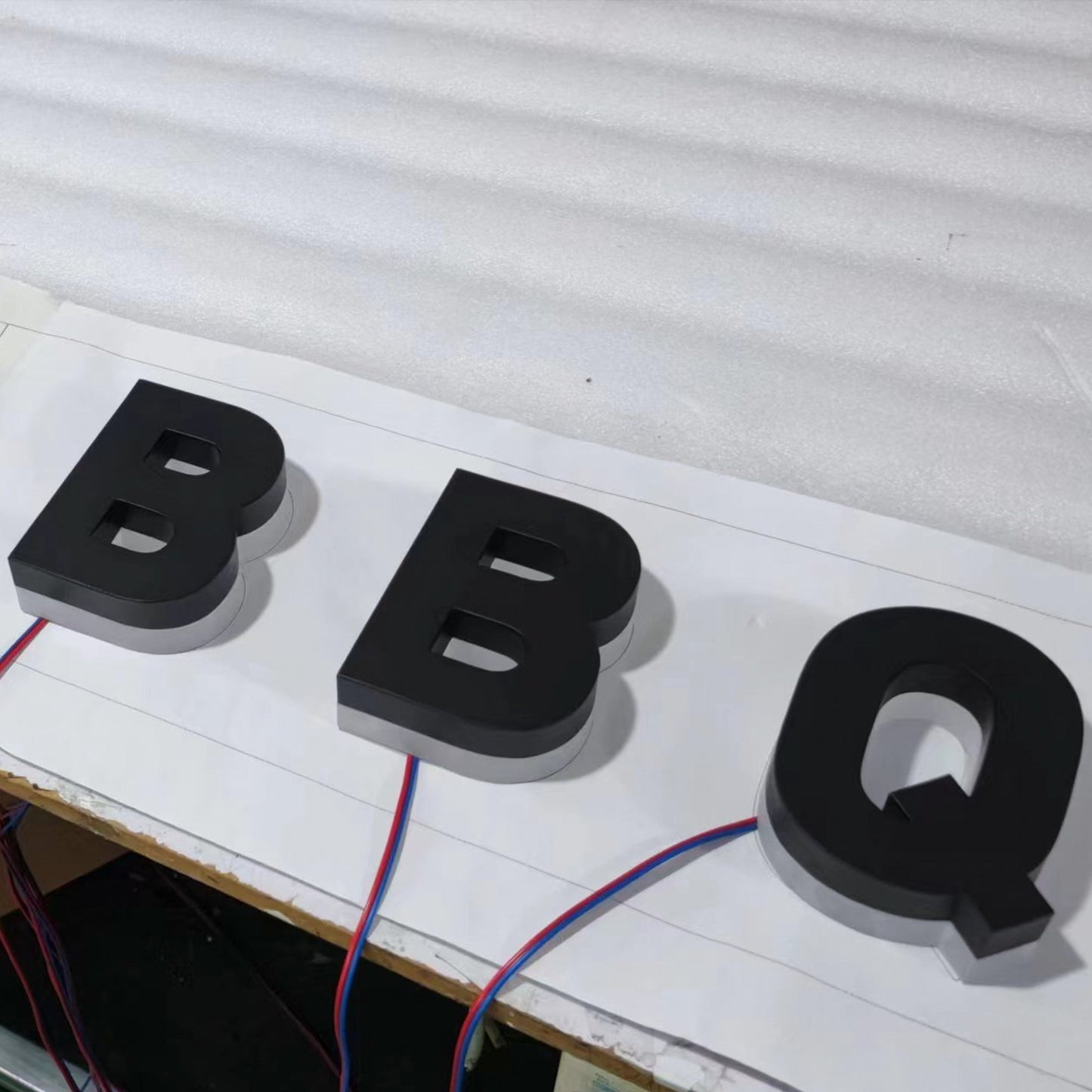 Custom 3D LED backlit stainless steel reverse channel letters exterior company decoration halo lighting logo sign