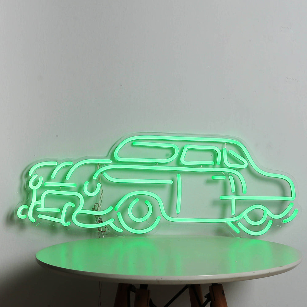 Green lighting car neon sign, led neon sign board,flex neon sign for kids room