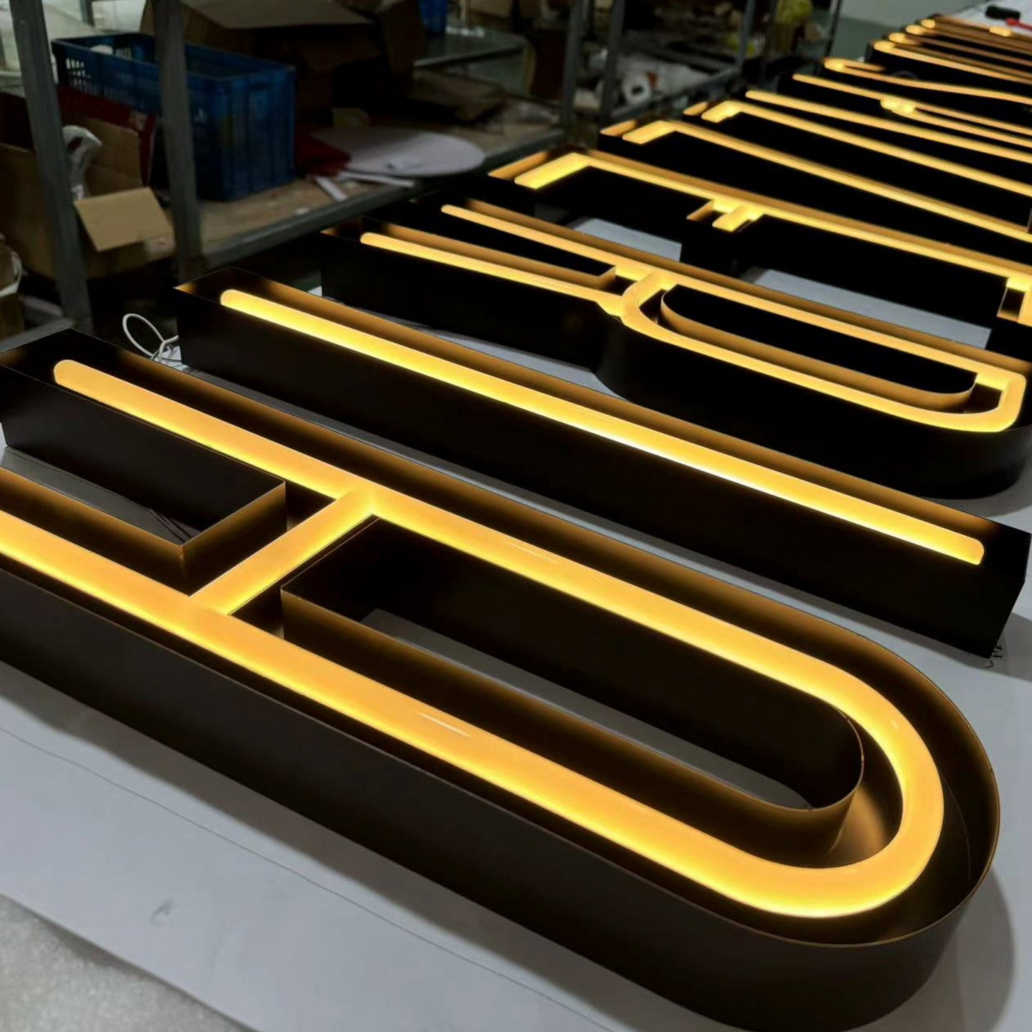Custom 3d Metal Channel LED Faux Neon Light Retail Shop Led Signage Letters  Barber Shop Signage