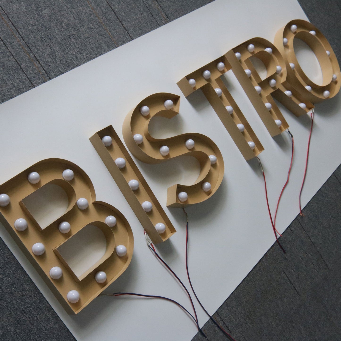Custom 4ft stainless steel marquee letters led bulbs large size outdoor light up sign letters