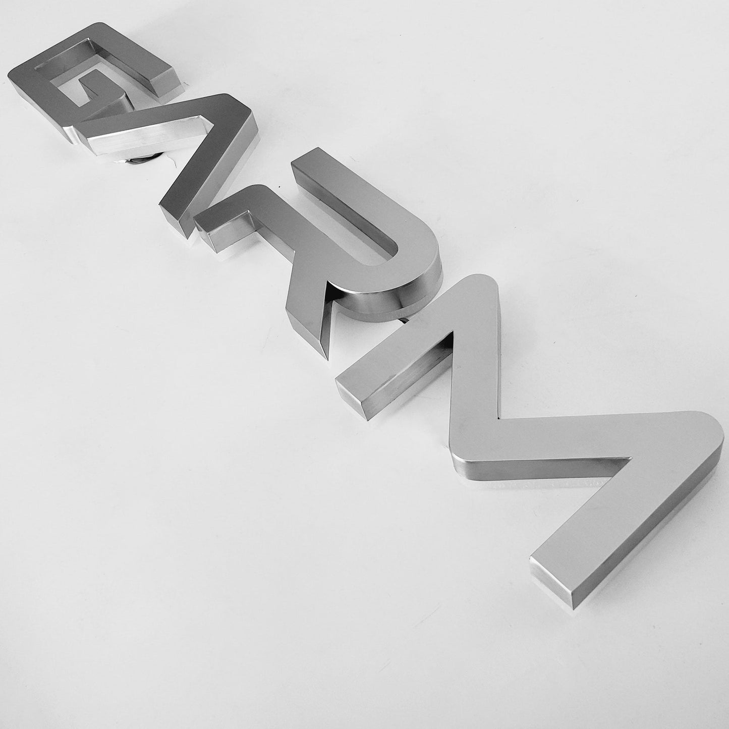 Custom Led CNC Cutting Stainless Steel Silver Color Backlit Letter Sign 3D Reverse Lit Decorative Metal Alphabet