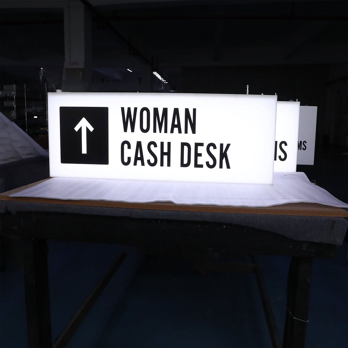 Custom Size Indoor Hanging LED Light Box Sign Full Lit Acrylic Signage for Shop Restaurants