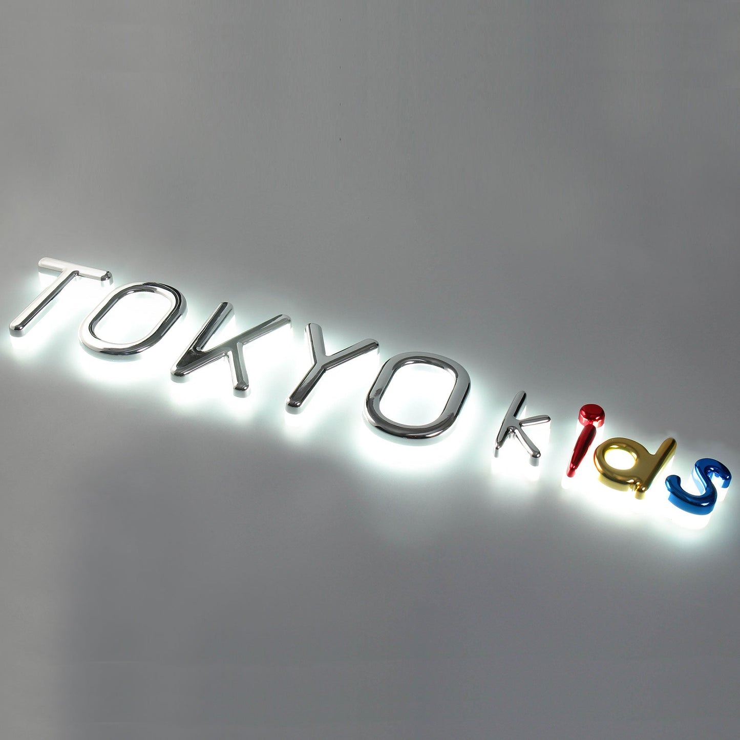 Illuminated alphabet outdoor shop front signs backlit letters vacuum coated led acrylic sign