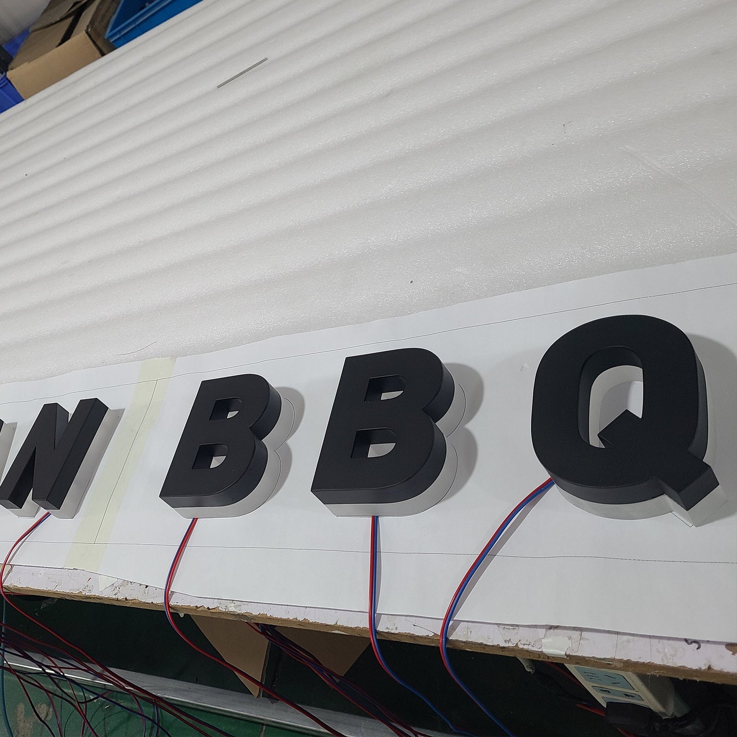 Custom 3D LED backlit stainless steel reverse channel letters exterior company decoration halo lighting logo sign