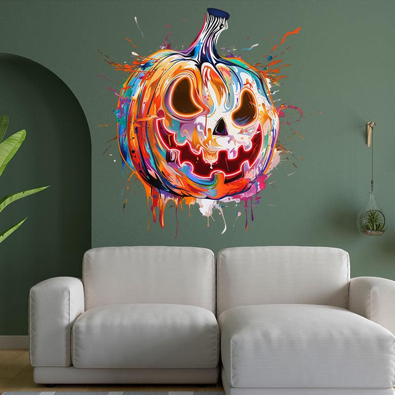 Colorful Pumpkin Face Neon signs Light | Spooky LED Decoration for a Fun Halloween Vibe