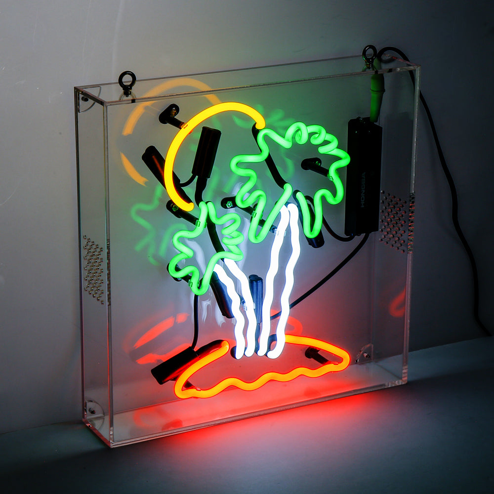 palm tree neon sign,home decoration neon sign,glass neon tube sign in box