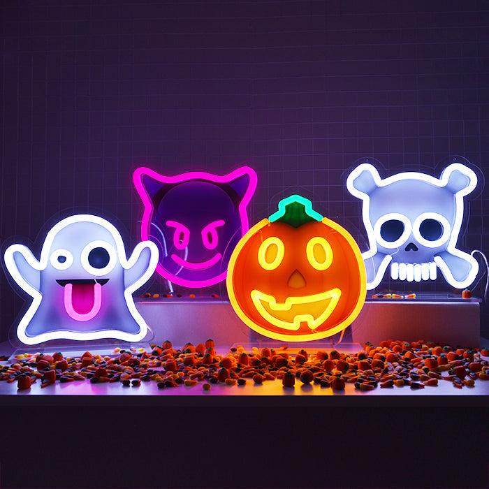 Halloween Emojis neon signs