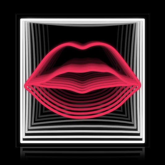 Lips Infinity Mirror Neon Sign