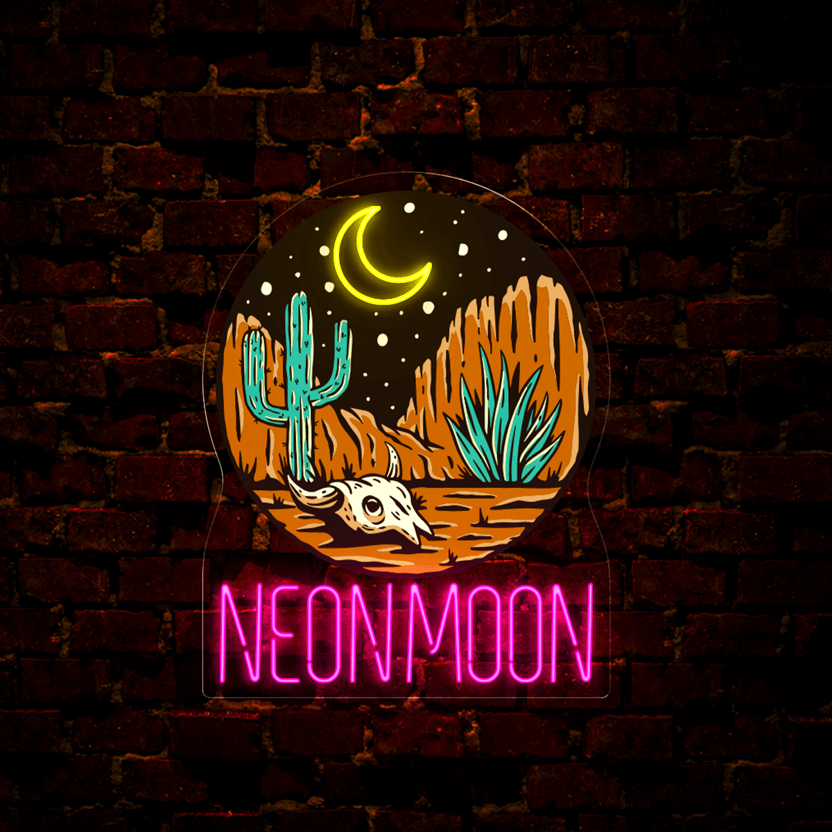 Neon Moon Cowgirls Artwork Neon Sign