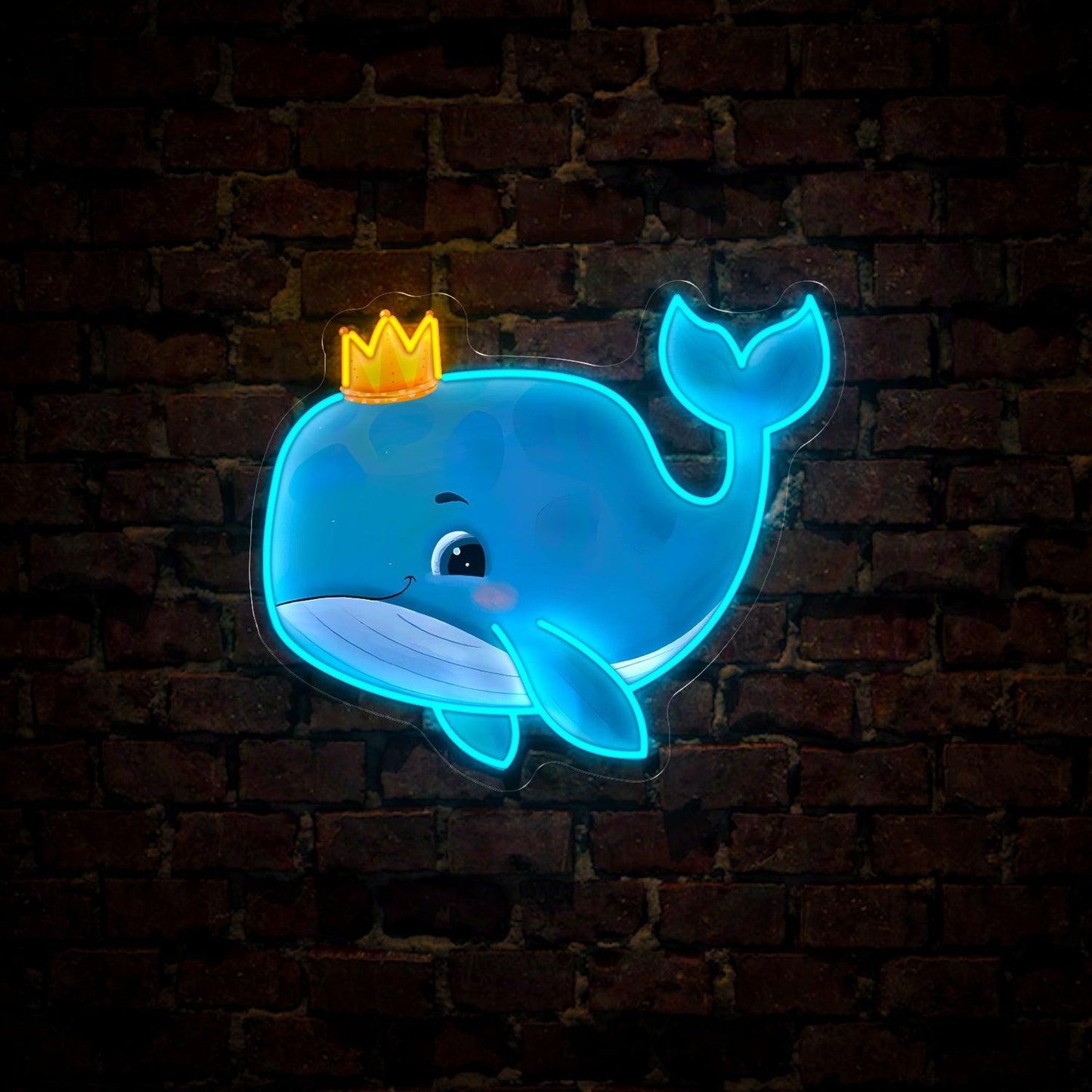 Cute Whale Artwork Neon Sign