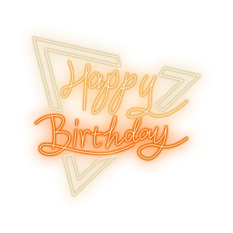 Vibrant Birthday Glow Light, Elevate your birthday décor with this eye-catching neon sign that adds a festive touch to any space