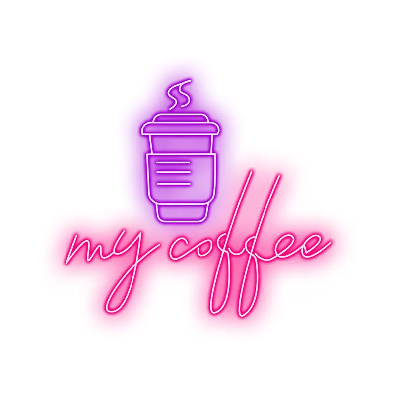 Toysign My Coffee Neon Sign Wall Light – Modern LED Coffee Art for Cafés or Kitchens, Perfect for Coffee Lovers and Cozy Spaces