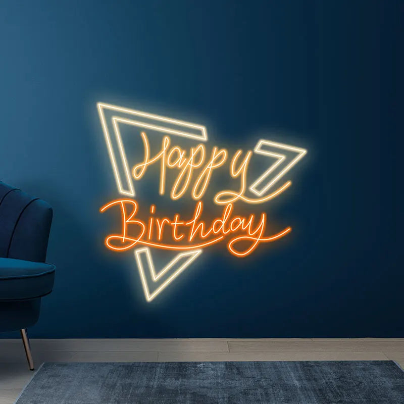 Vibrant Birthday Glow Light, Elevate your birthday décor with this eye-catching neon sign that adds a festive touch to any space
